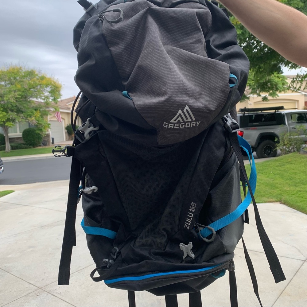 Mens Gregory pack Zulu 65L backpacking backpack size S